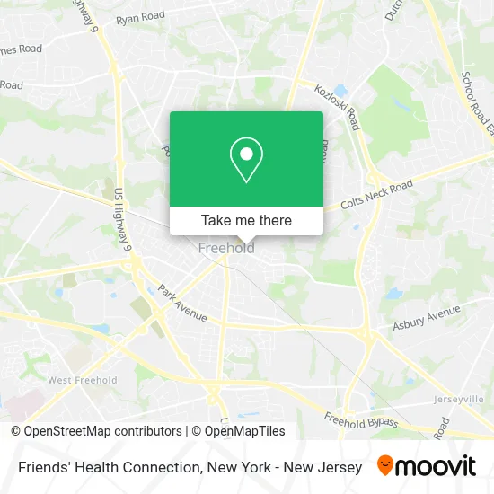 Friends' Health Connection map