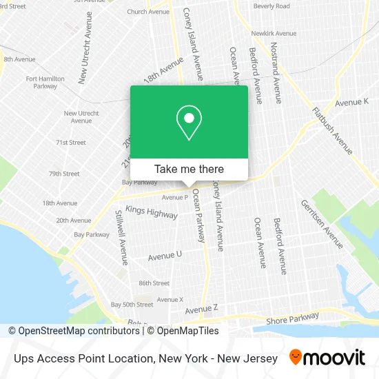 Ups Access Point Location map