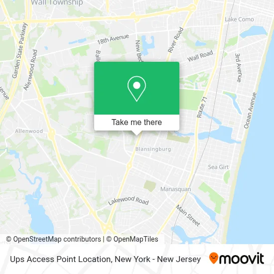 Ups Access Point Location map