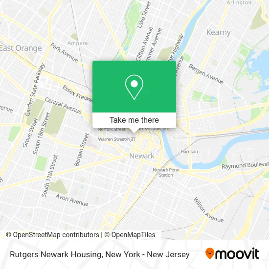 Rutgers Newark Housing map