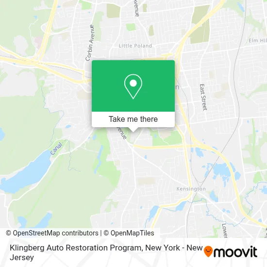 Klingberg Auto Restoration Program map