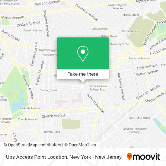 Ups Access Point Location map