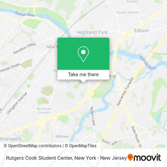 Rutgers Cook Student Center map