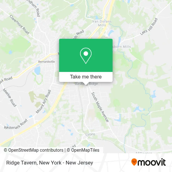 Ridge Tavern map
