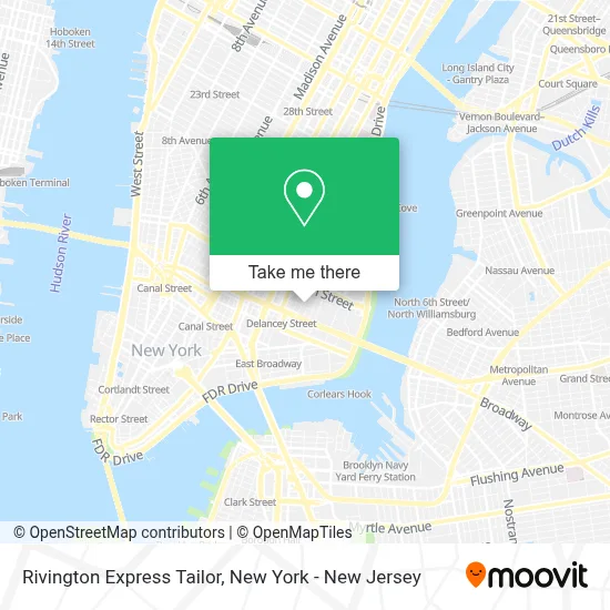 Rivington Express Tailor map