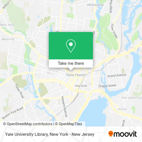 Yale University Library map