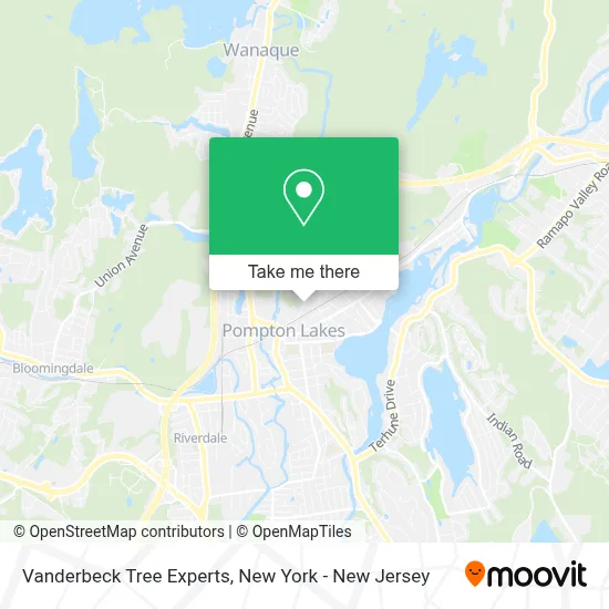 Vanderbeck Tree Experts map