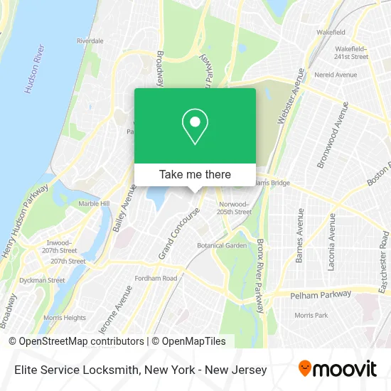 Elite Service Locksmith map