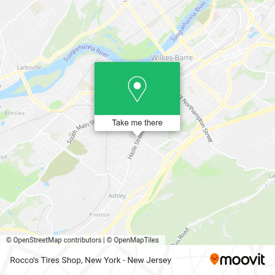 Rocco's Tires Shop map