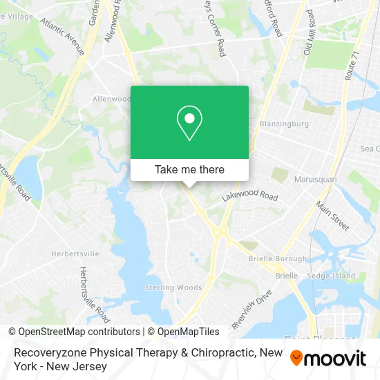 Recoveryzone Physical Therapy & Chiropractic map