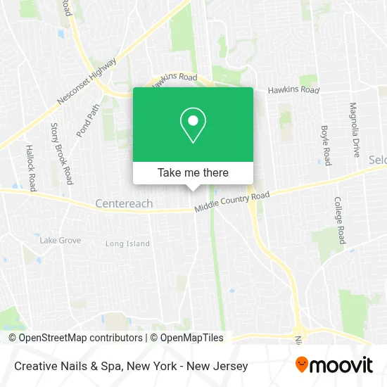 Creative Nails & Spa map