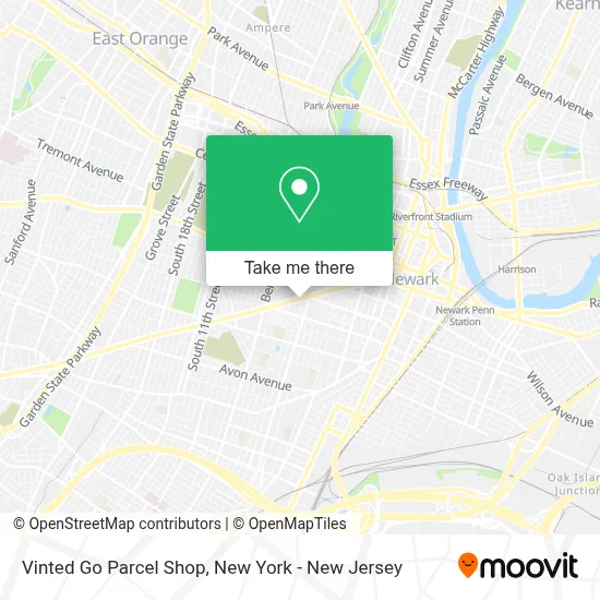 Vinted Go Parcel Shop map
