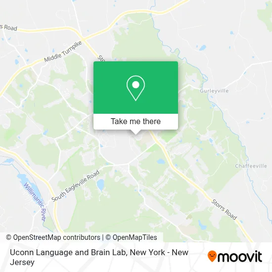 Uconn Language and Brain Lab map