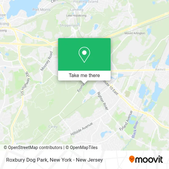 Roxbury Dog Park map