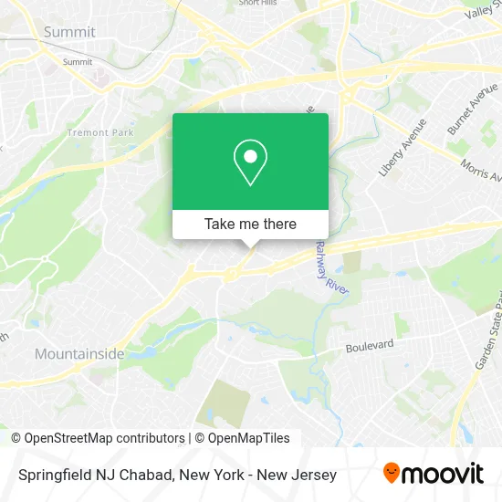 Springfield NJ Chabad map