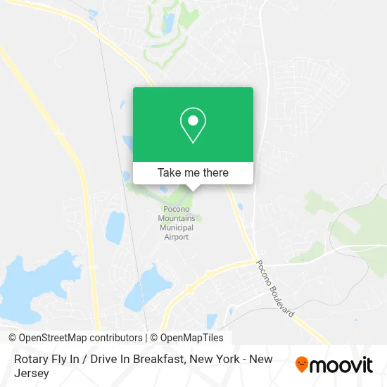 Rotary Fly In / Drive In Breakfast map