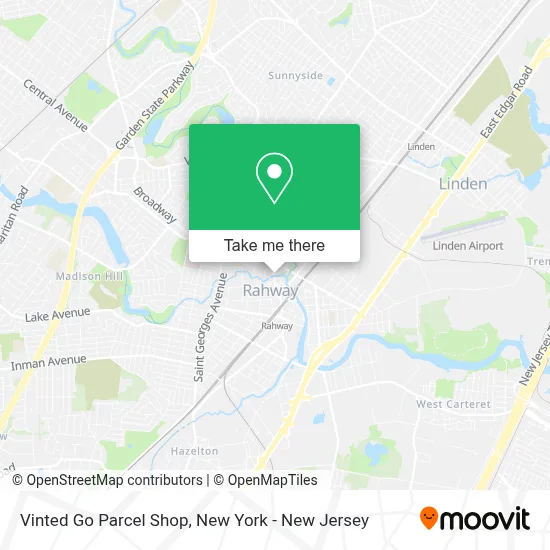 Vinted Go Parcel Shop map