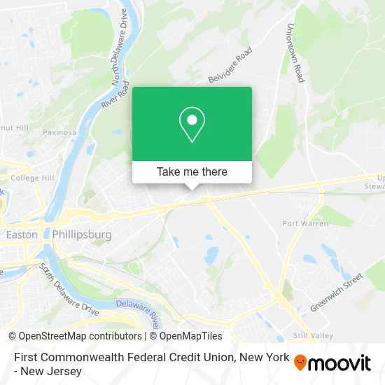 First Commonwealth Federal Credit Union map
