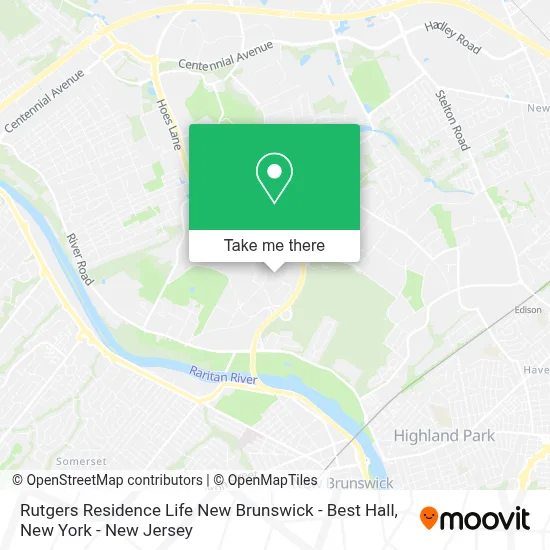 Rutgers Residence Life New Brunswick - Best Hall map