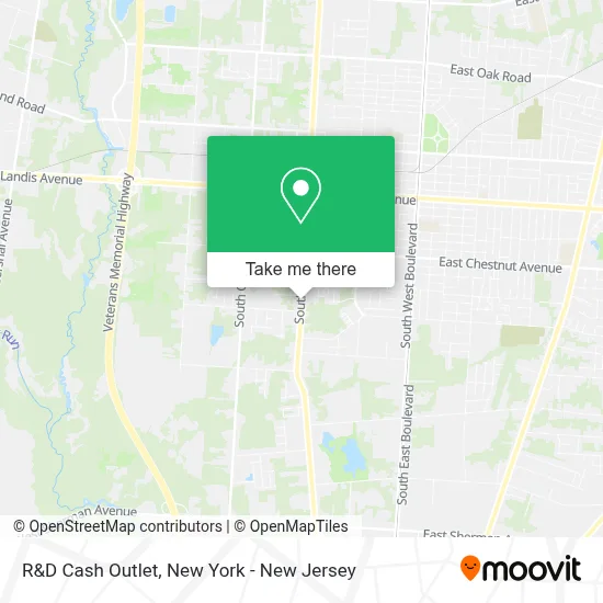 R&D Cash Outlet map