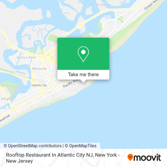 Rooftop Restaurant In Atlantic City NJ map