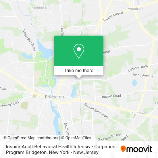 Inspira Adult Behavioral Health Intensive Outpatient Program Bridgeton map