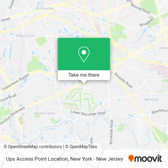 Ups Access Point Location map