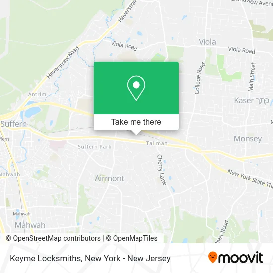 Keyme Locksmiths map