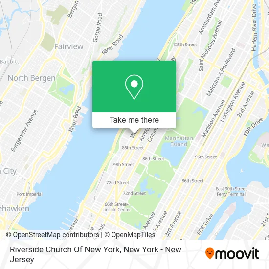 Riverside Church Of New York map