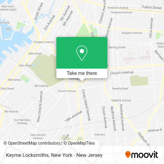 Keyme Locksmiths map