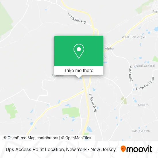 Ups Access Point Location map