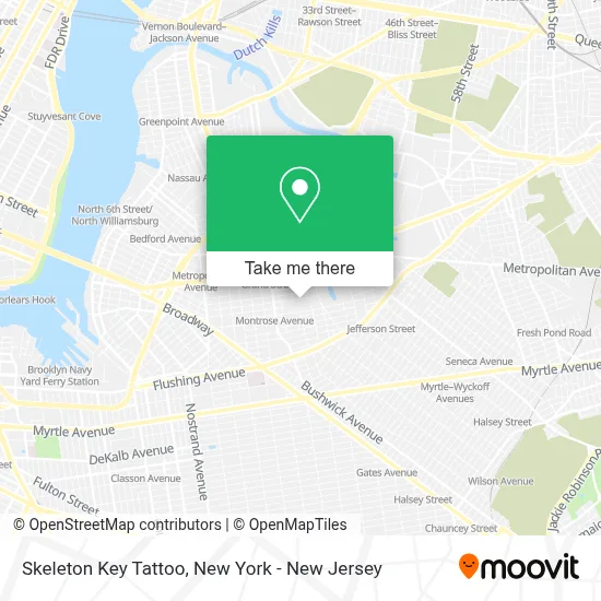 Skeleton Key Tattoo map