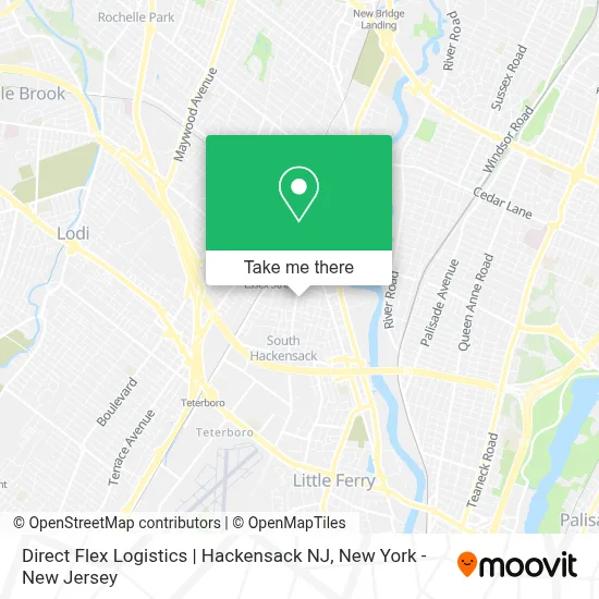 Direct Flex Logistics | Hackensack NJ map