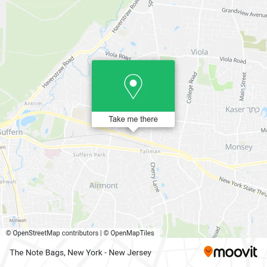 The Note Bags map