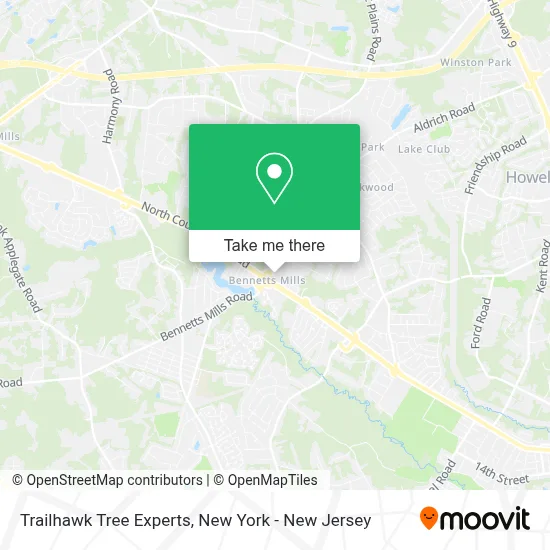 Trailhawk Tree Experts map
