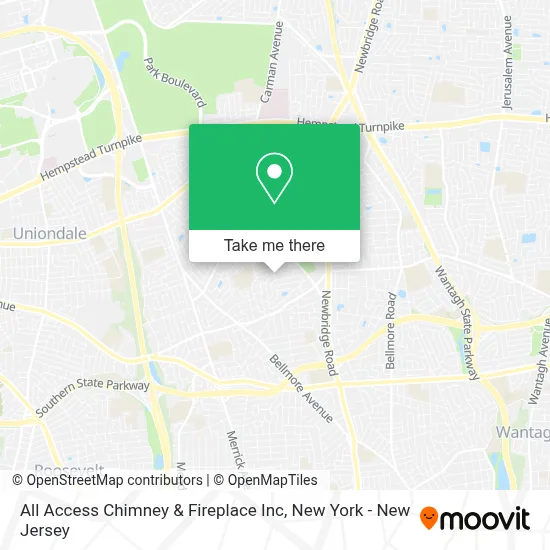 All Access Chimney & Fireplace Inc map