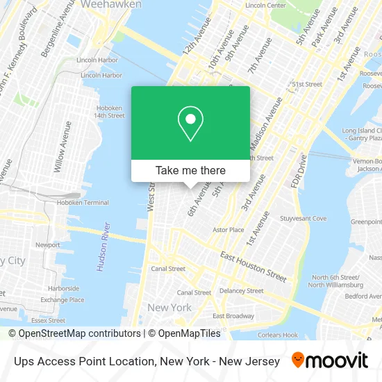 Ups Access Point Location map