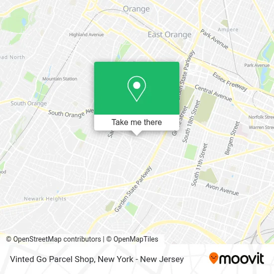 Vinted Go Parcel Shop map