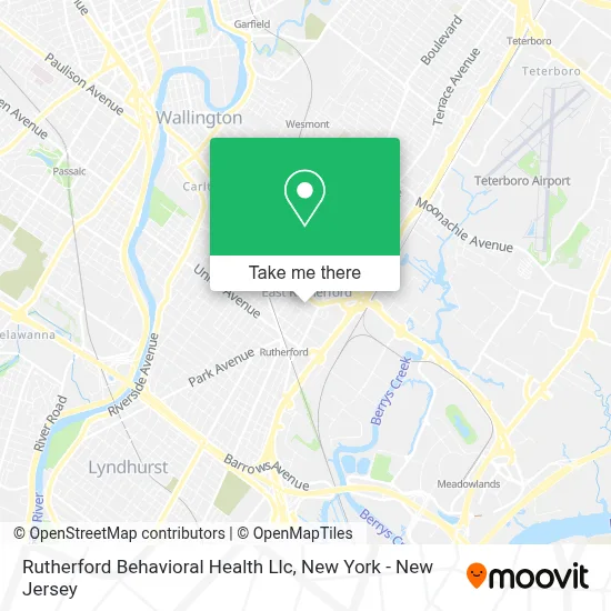 Rutherford Behavioral Health Llc map