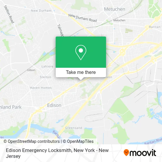 Edison Emergency Locksmith map