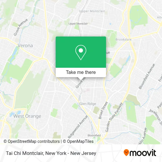 Tai Chi Montclair map