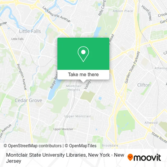 Montclair State University Libraries map