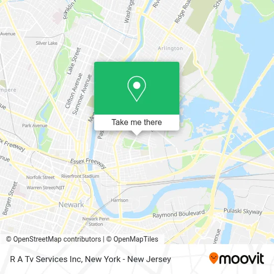 R A Tv Services Inc map