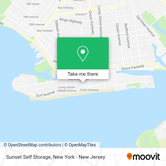 Sunset Self Storage map
