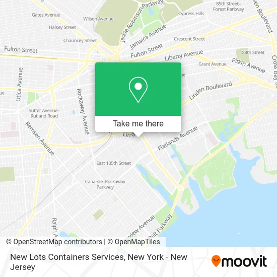 New Lots Containers Services map