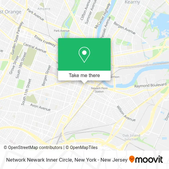 Network Newark Inner Circle map