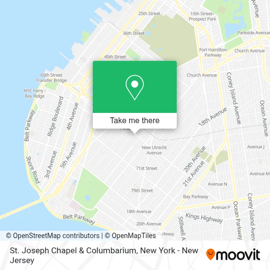 St. Joseph  Chapel & Columbarium map