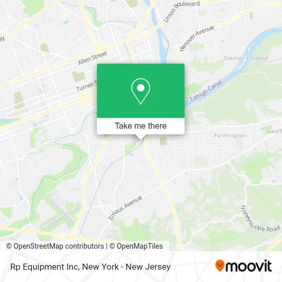 Rp Equipment Inc map