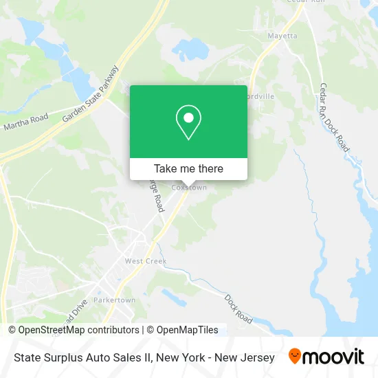 State Surplus Auto Sales II map