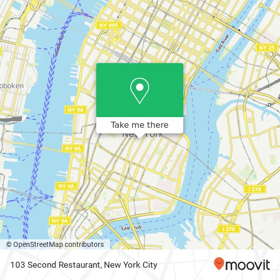103 Second Restaurant map